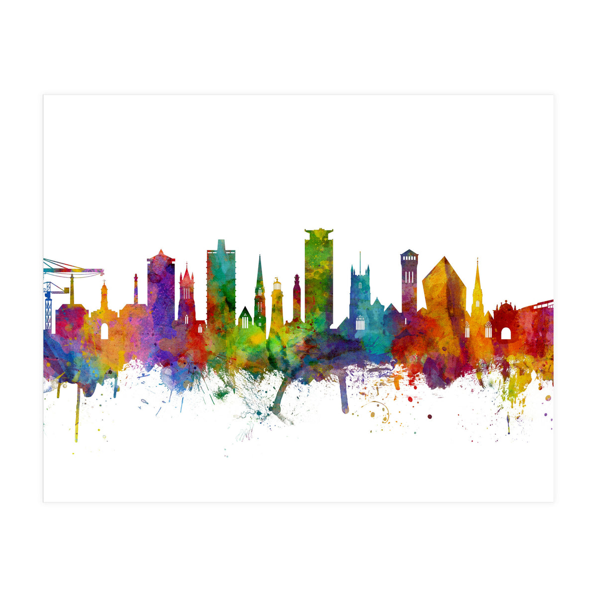 Plymouth England Skyline (Print Only)