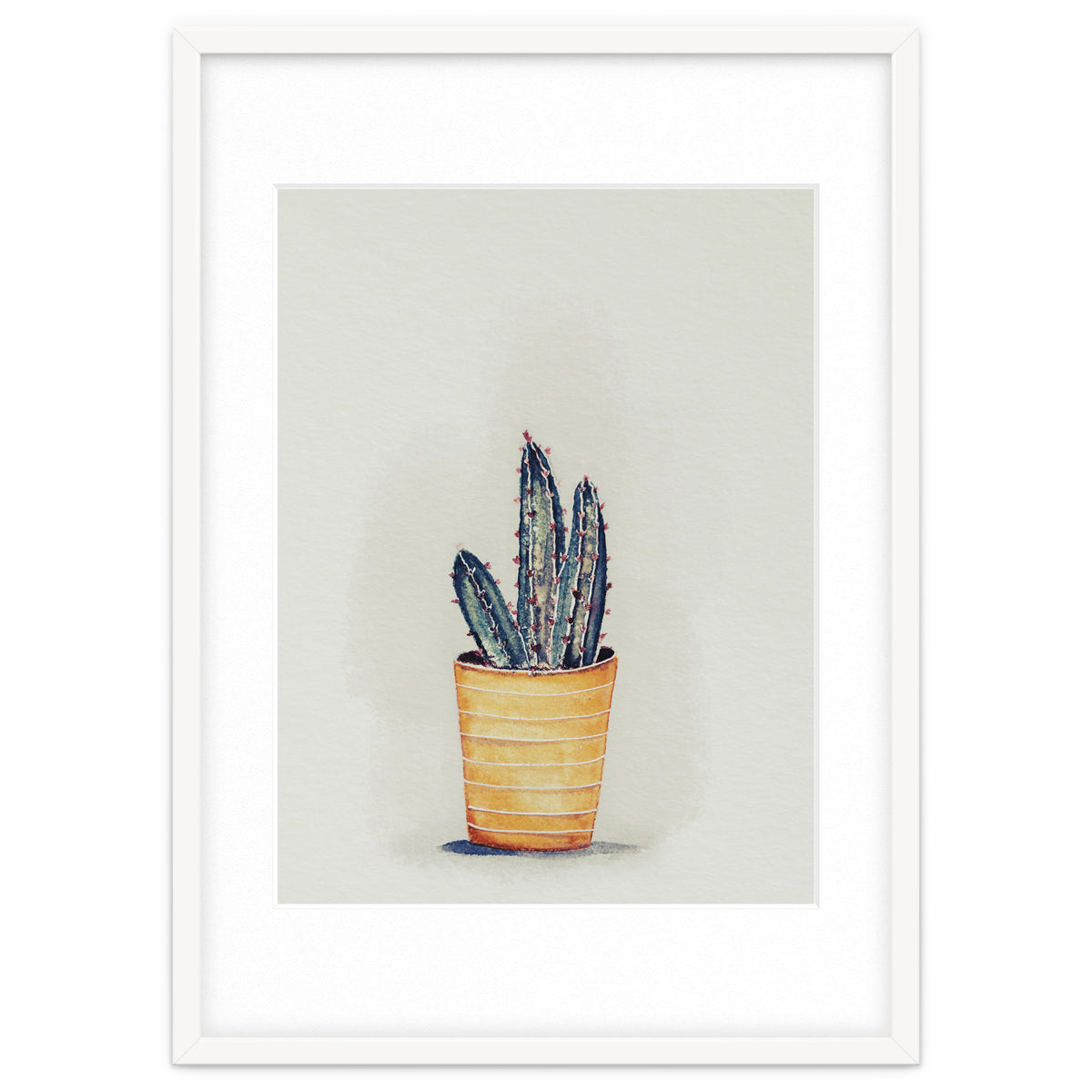 Cactus in yellow pot