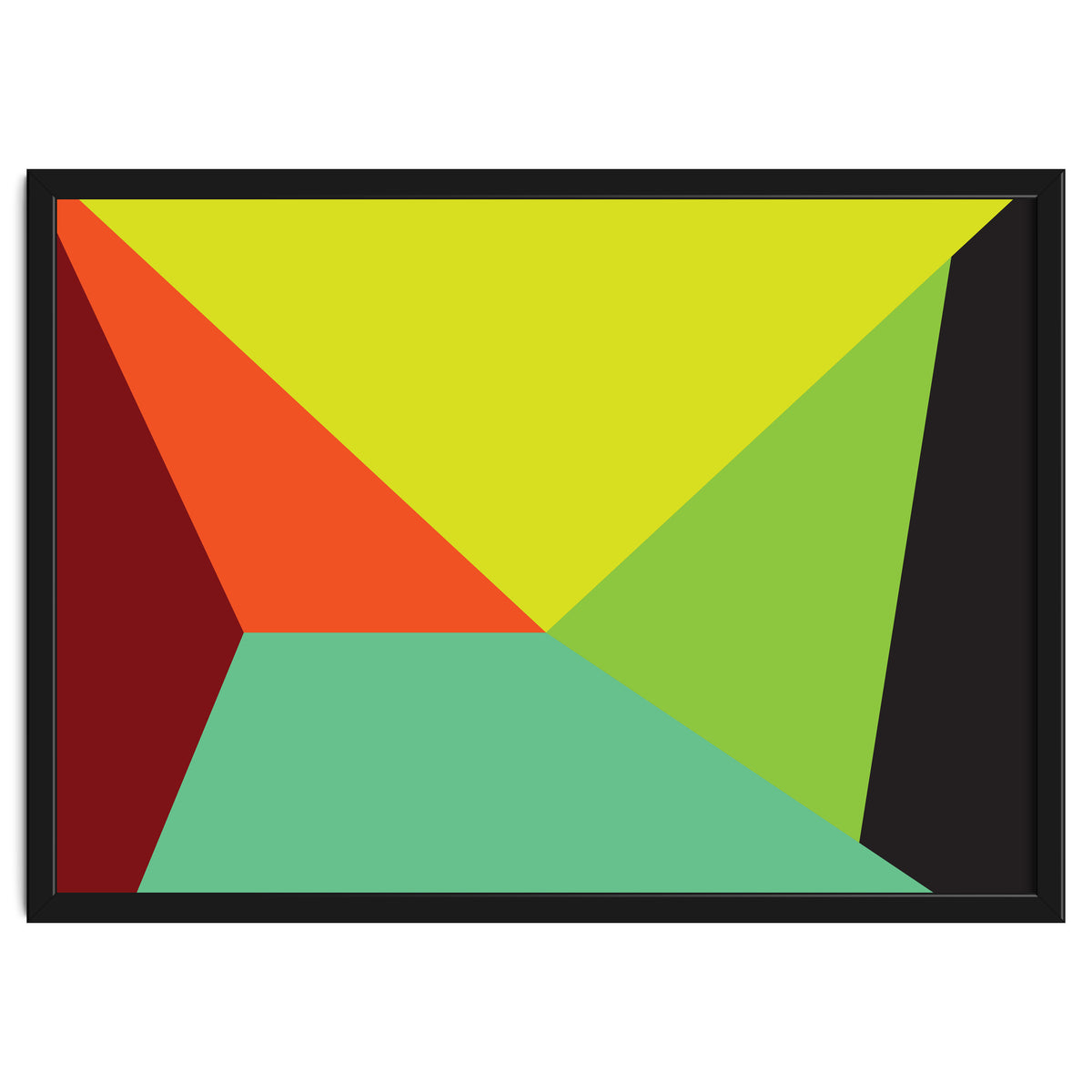 Geometric Shapes No. 31 -  yellow, orange & green