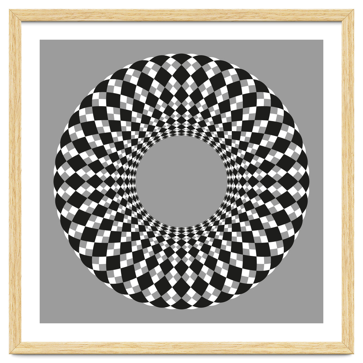 Black and white round