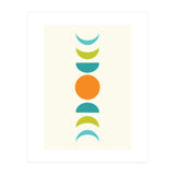Abstract Moons Teal and Orange  (Print Only) thumbnail
