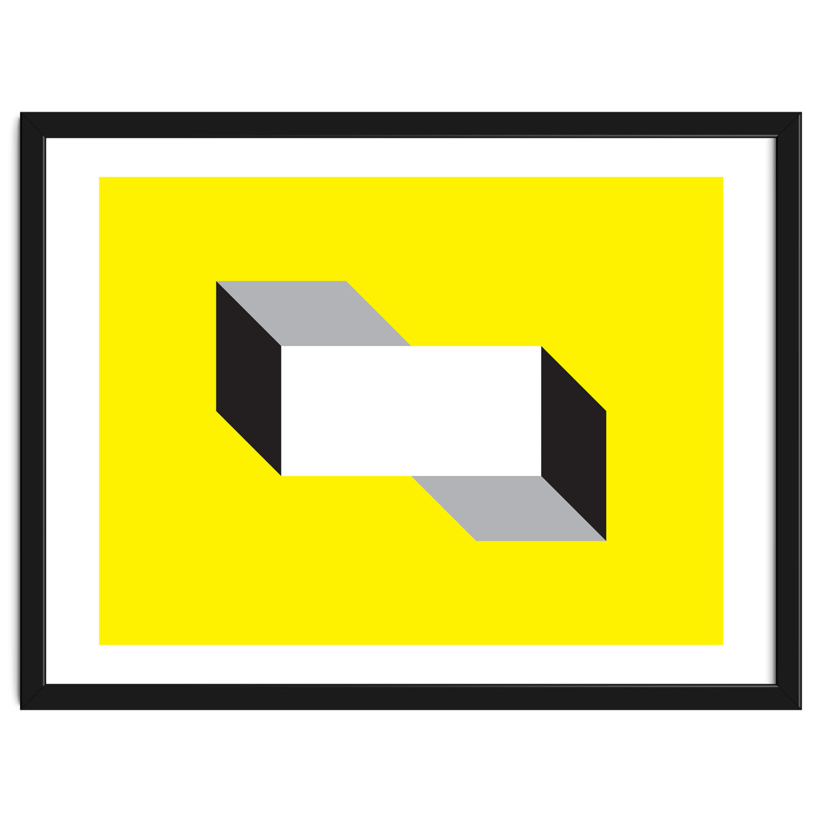 Geometric Shapes No. 50 - yellow, black & grey