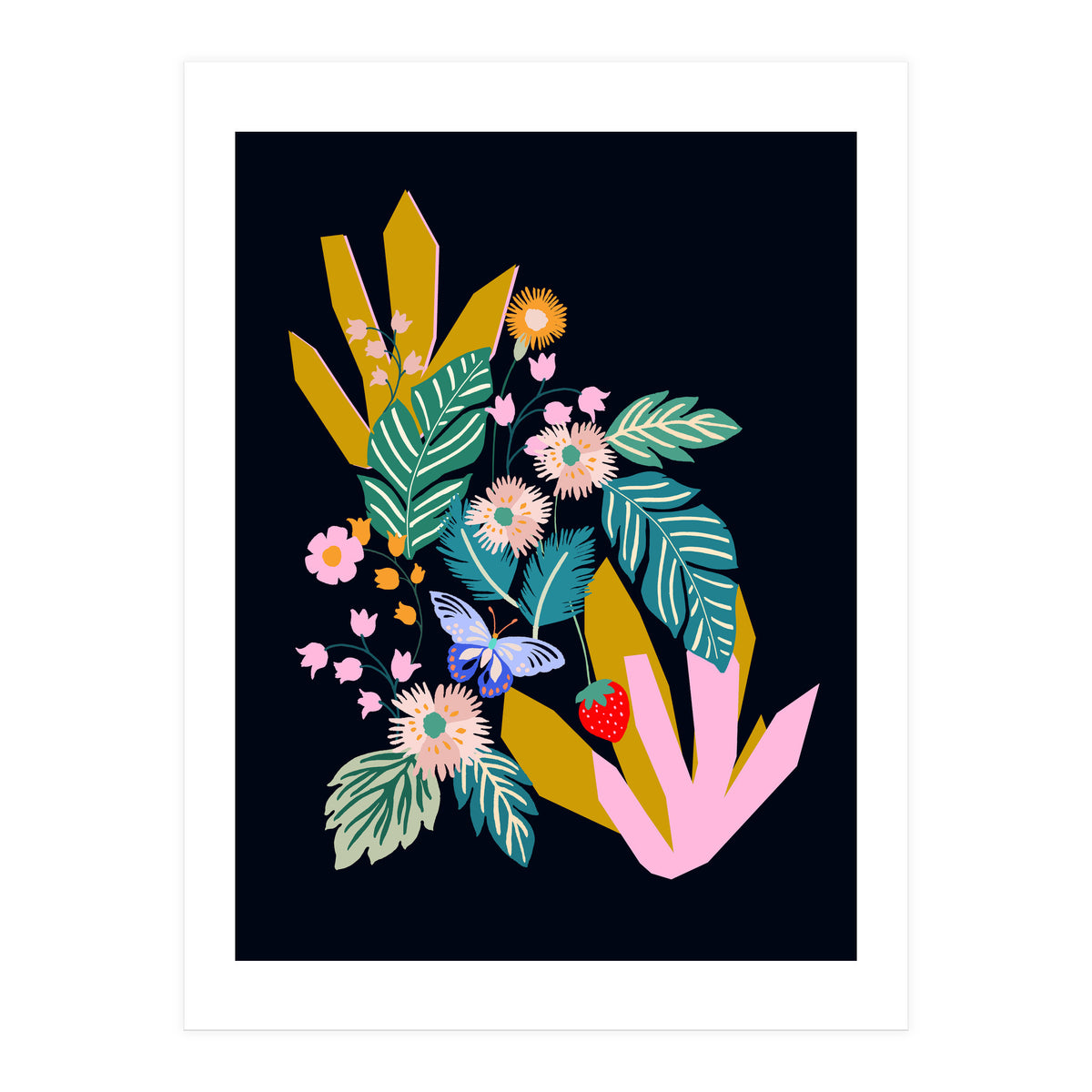 Flowers and leaves (Print Only)