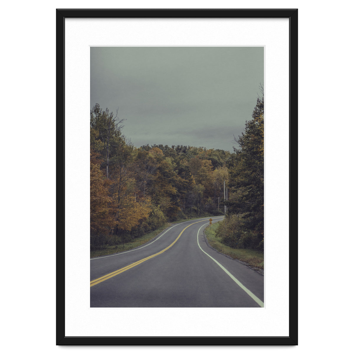 Fall Road in Upstate New York