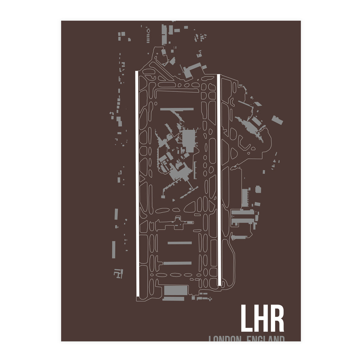 London Heathrow Airport Layout (Print Only)