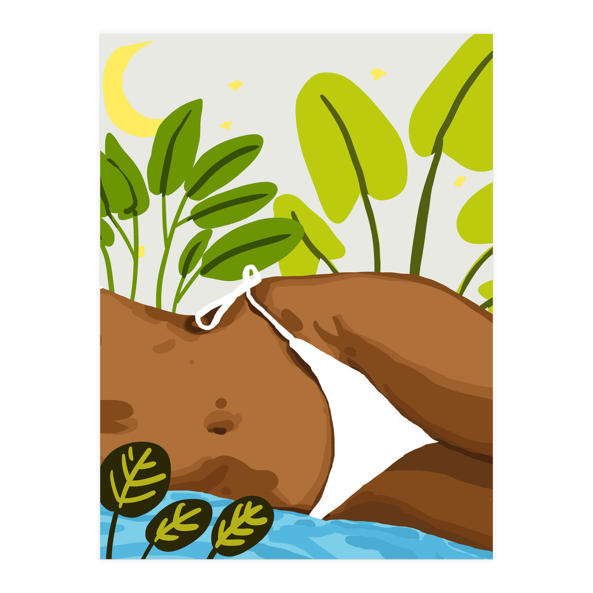 Is it Summer yet Modern Bohemian Black Woman, Bikini (Print Only)