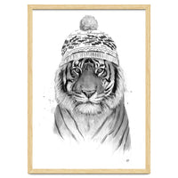 Siberian tiger (bw)