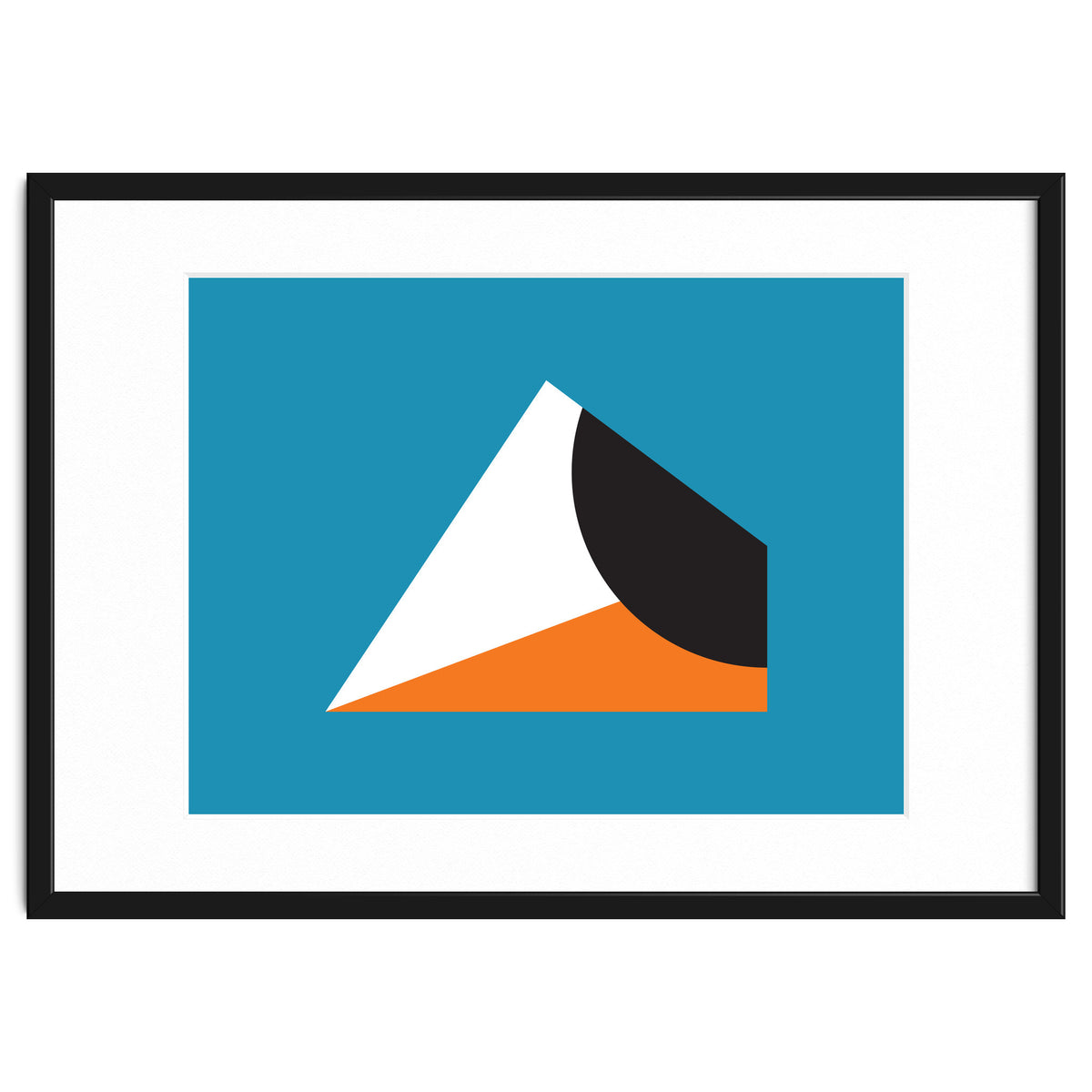 Geometric Shapes No. 16 - blue & orange