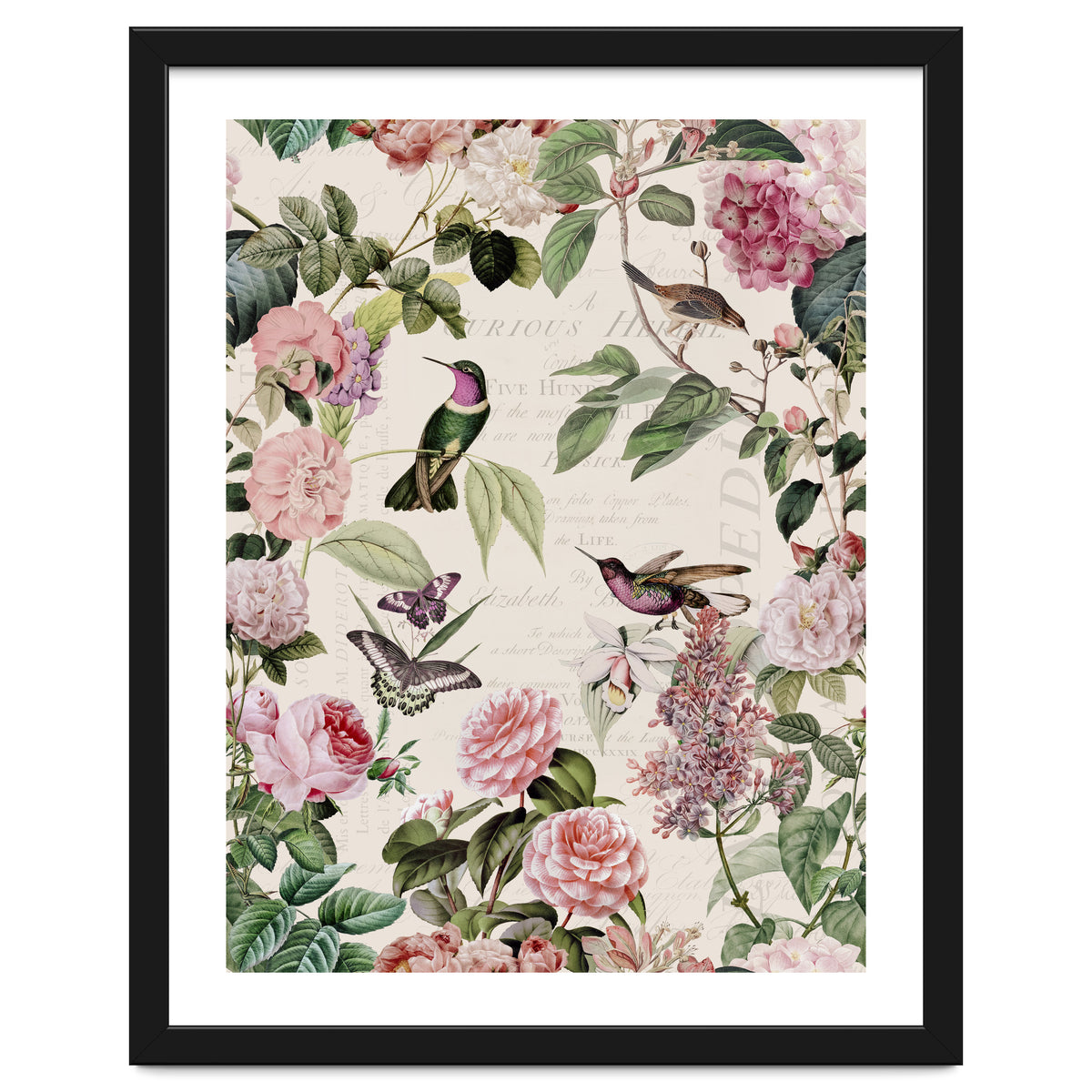 Hummingbirds And Roses