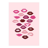 Lips Dark on Pink Background (Print Only) thumbnail