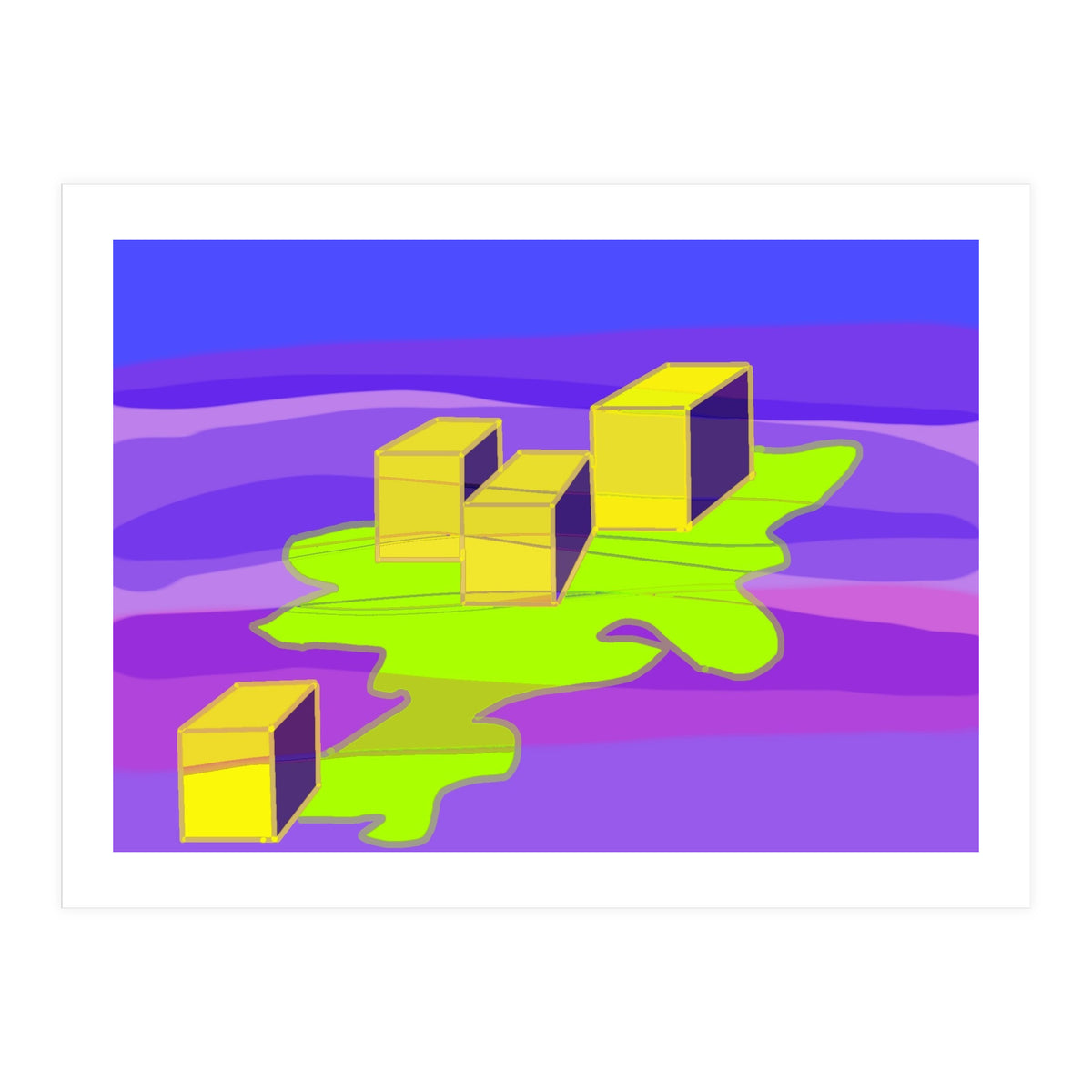 Abstract spilled box (Print Only)