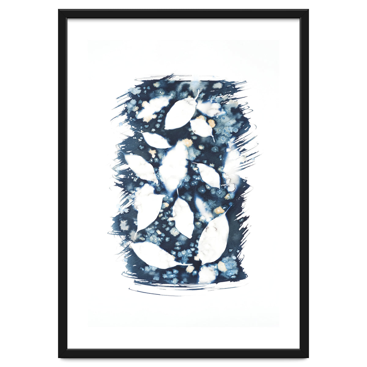 Indigo Blue Botanical Leaves No. 10