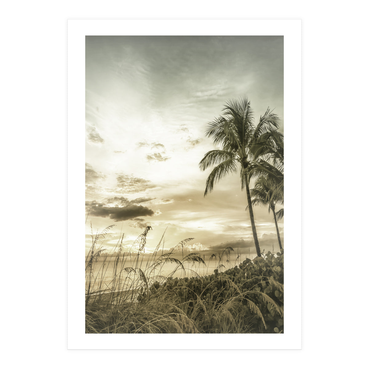 BONITA BEACH Bright Sunset | Vintage (Print Only)