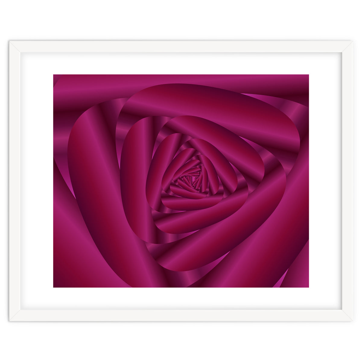 Pink Color Rose Swirl Art