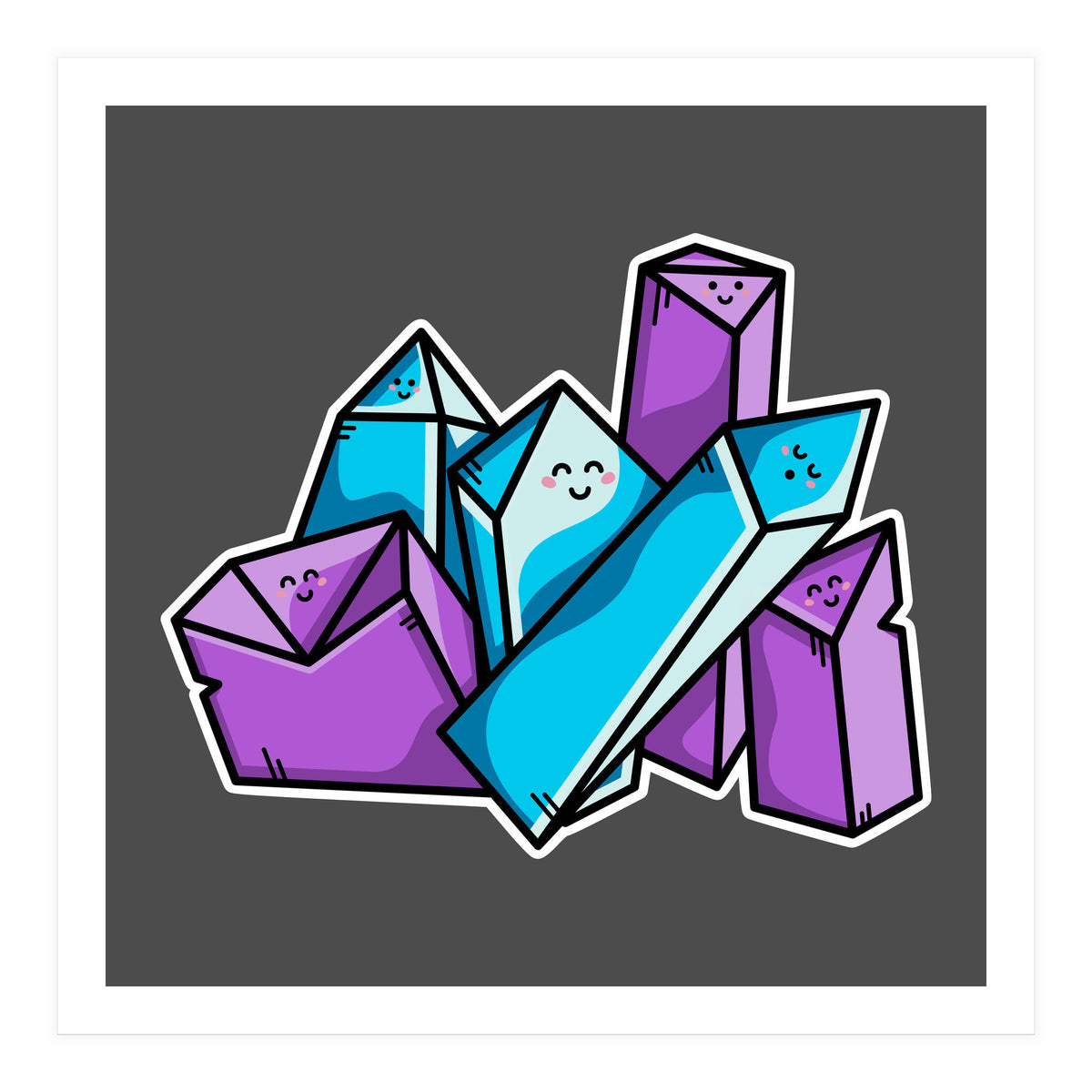 Kawaii Cute Crystals (Print Only)