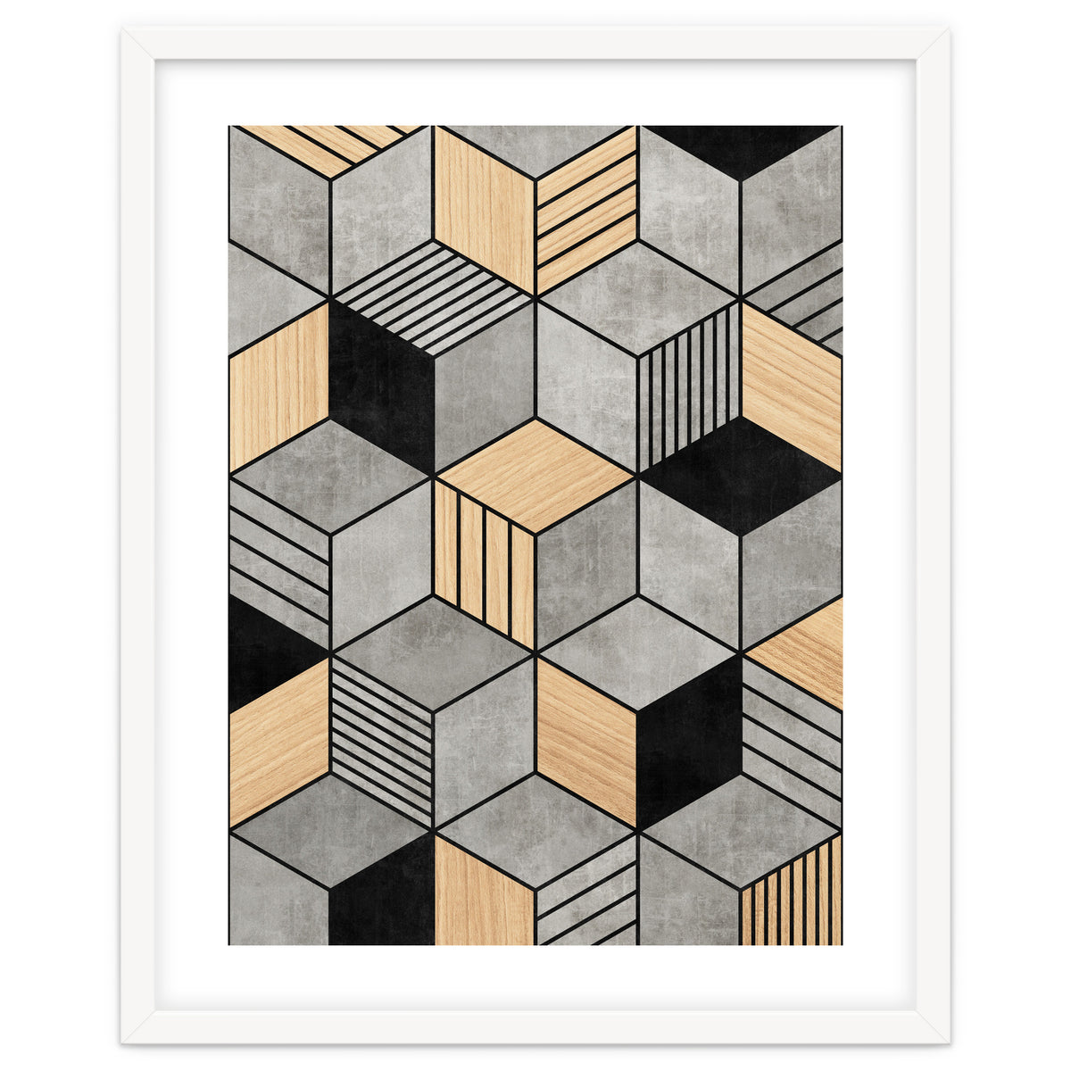 Concrete and Wood Cubes 2