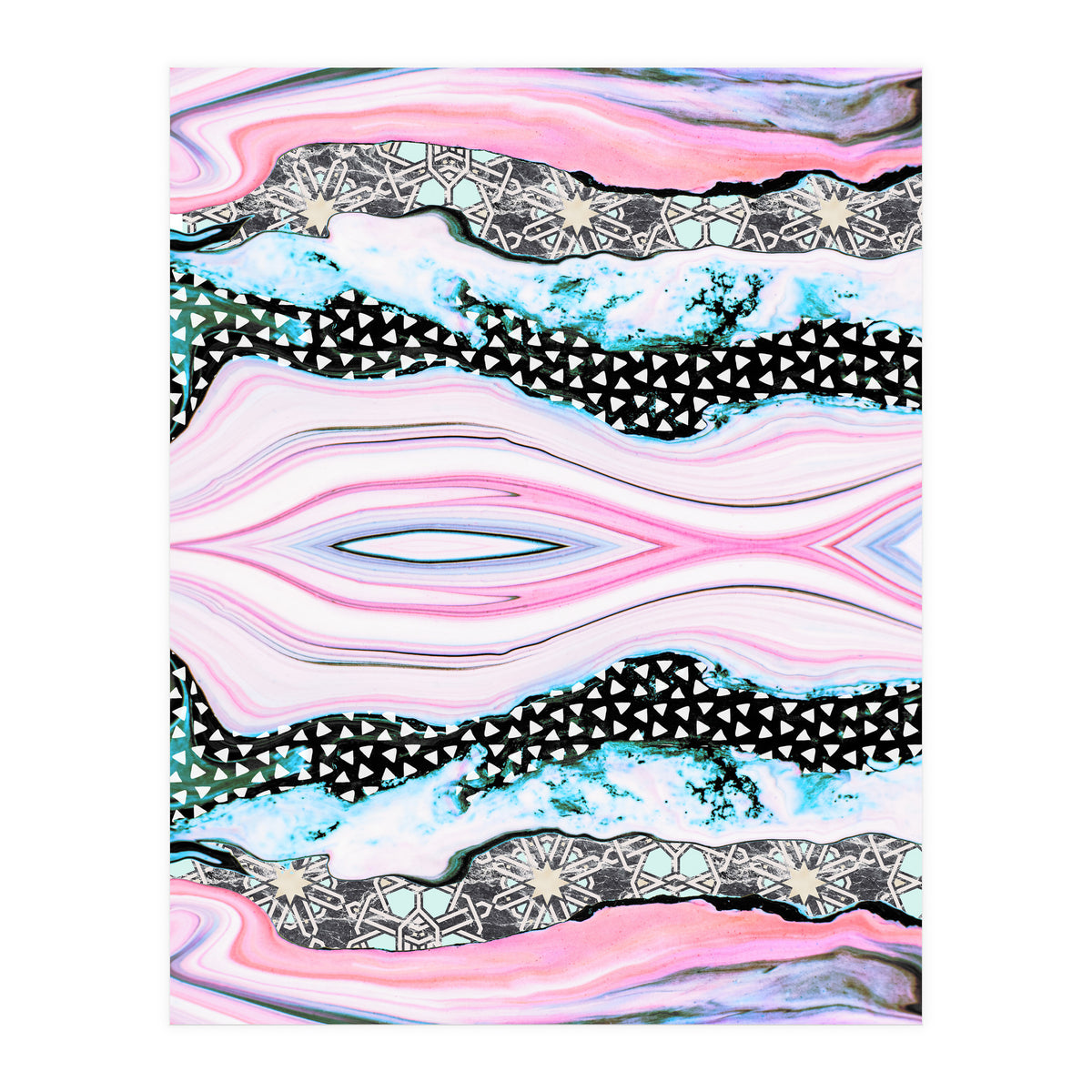 Abstract shapes of marble and patterns (Print Only)