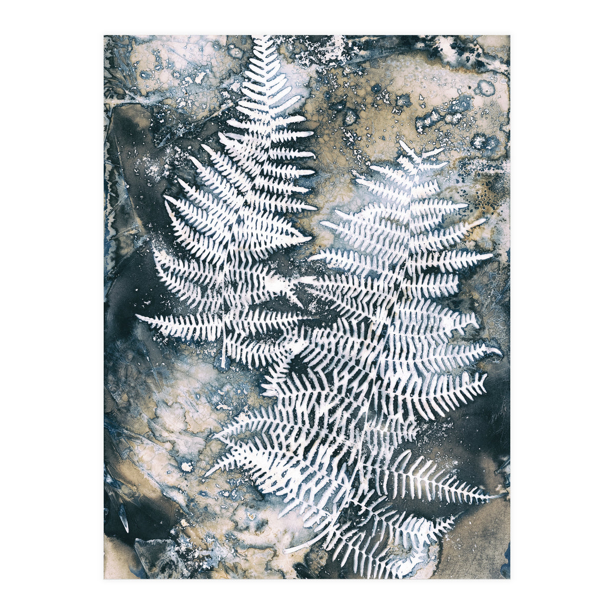 Indigo Blue Botanical Leaves No. 12 (Print Only)