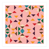 Kilim Pink Triangle Pattern (Print Only) thumbnail