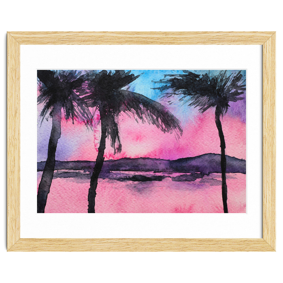 Tropical sunset || watercolor
