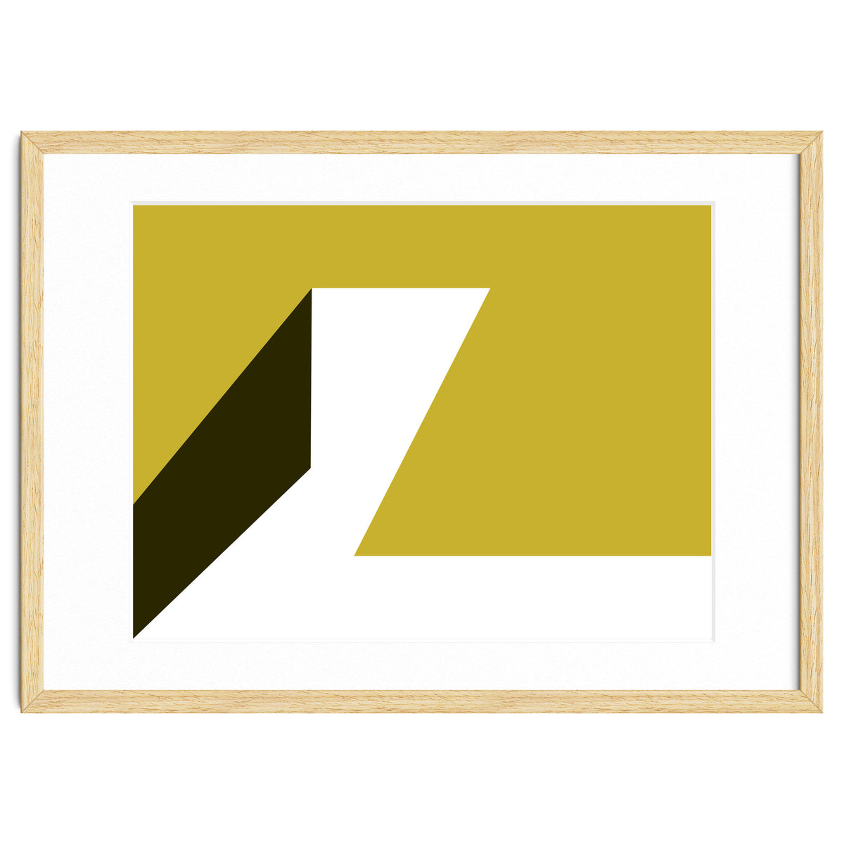 Geometric Shapes No. 78 - mustard, black & white