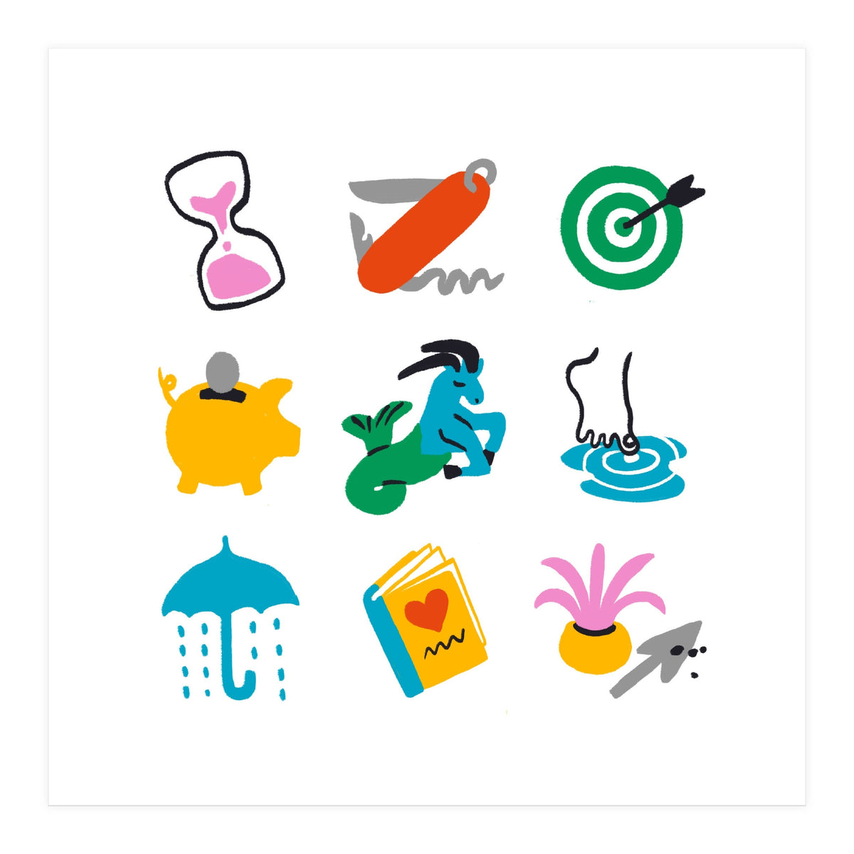 Capricorn Emoji (Print Only)