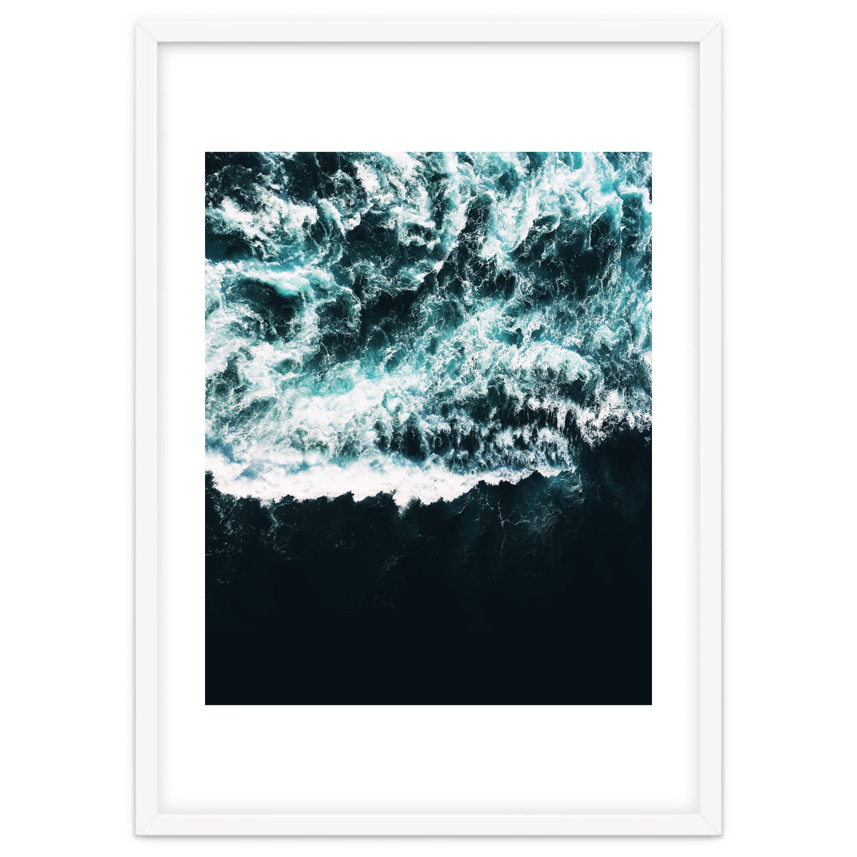 Oceanholic, Sea Waves Dark Photography, Nature Ocean Landscape Travel Eclectic Graphic Design