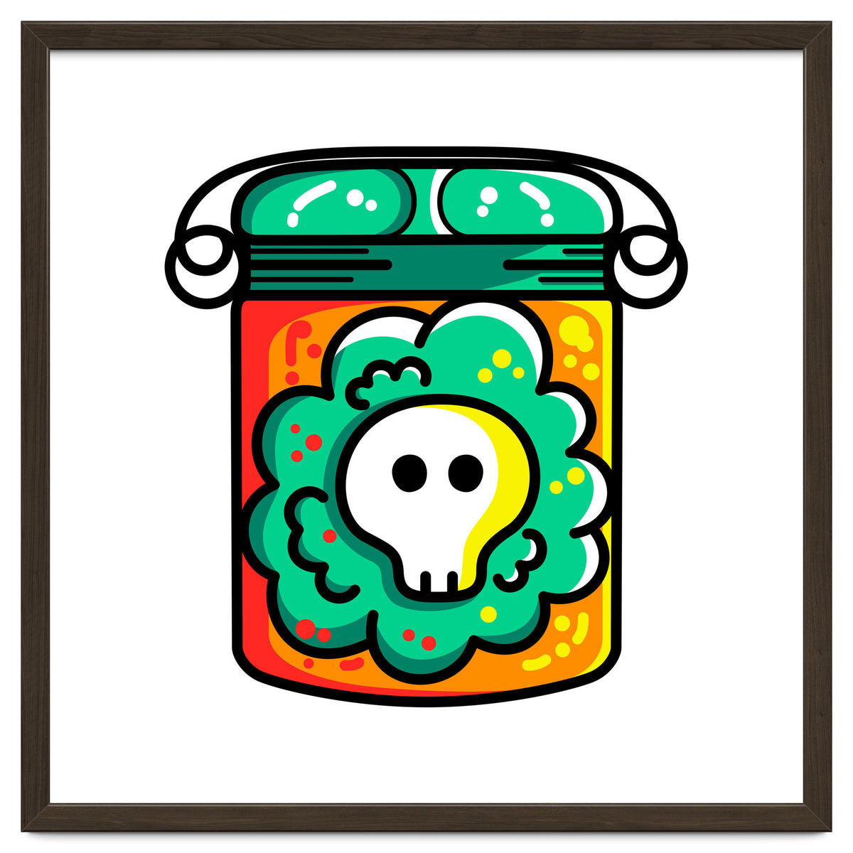 Kawaii Cute Skull In A Jar