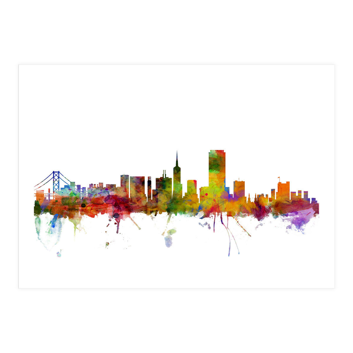 San Francisco California Skyline (Print Only)
