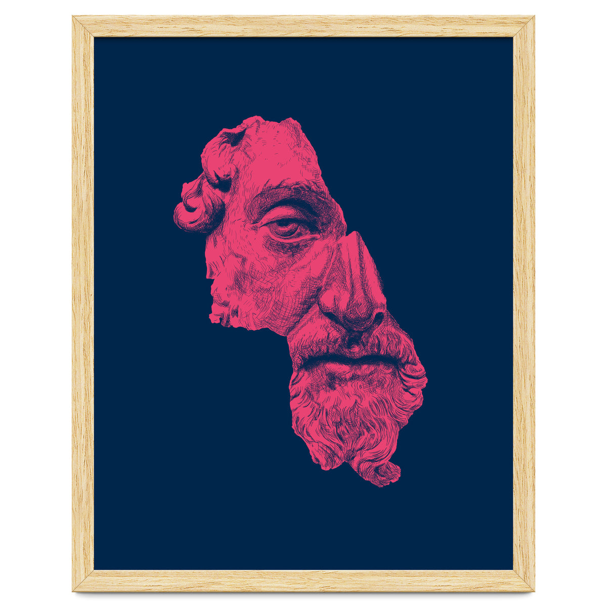 MARCUS AURELIUS ANTONINUS AUGUSTUS / prussian blue / vivid red