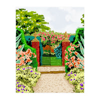 Gated Garden, Nature Landscape Painting (Print Only)