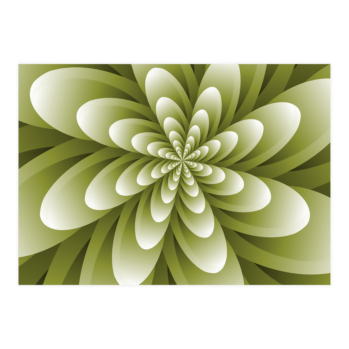 Abstract Optical Illusion Flower  (Print Only)