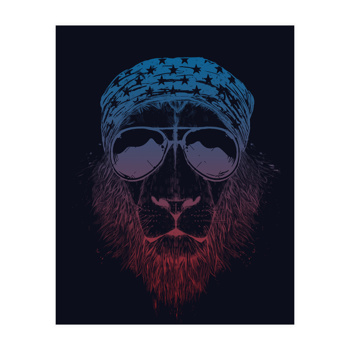 Wild Lion (dark) (Print Only)