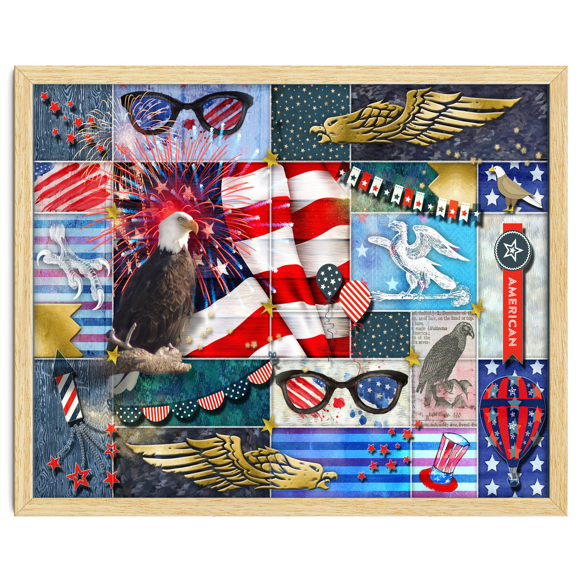 Americana Eagles Collage