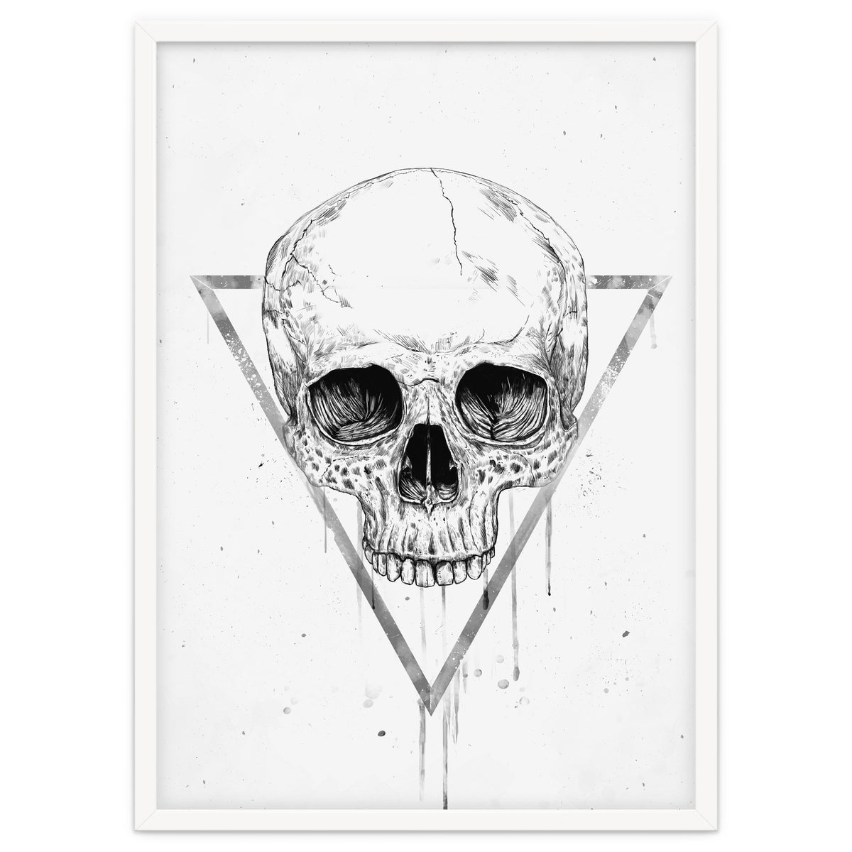 Skull In A Triangle (bw)