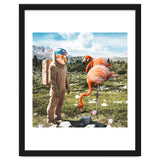 Alternate Reality, Surrealism Digital Photography, Space Flamingo Astronaut Collage thumbnail