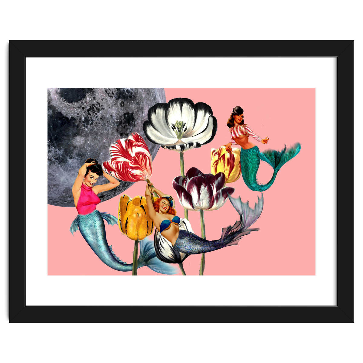 Mermaid Floral with moon