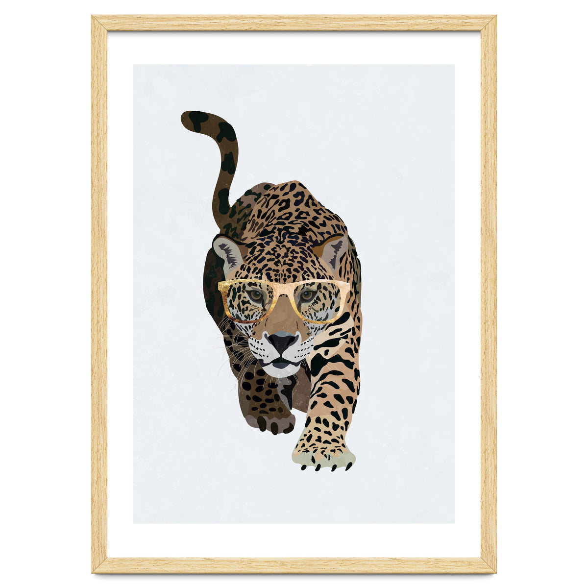Catwalk Jaguar Wearing Gold Glasses