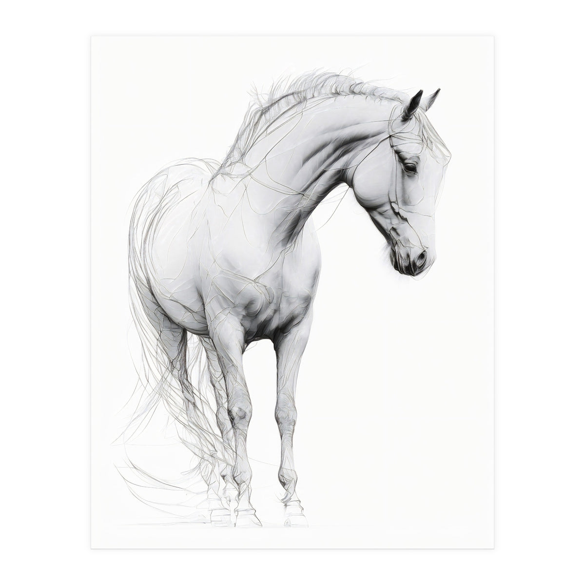 Horse Line Art (Print Only)