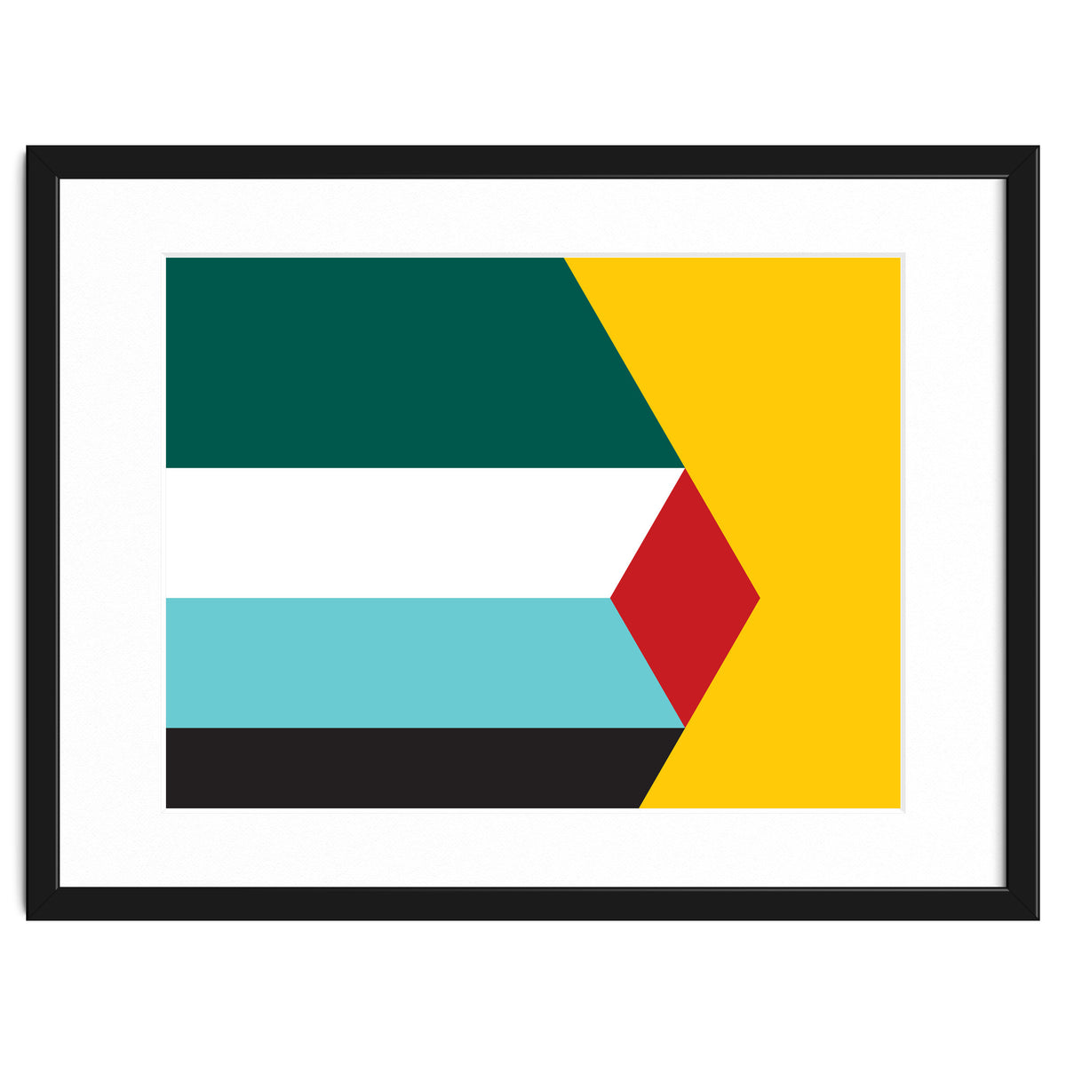 Geometric Shapes No. 43 - yellow & green