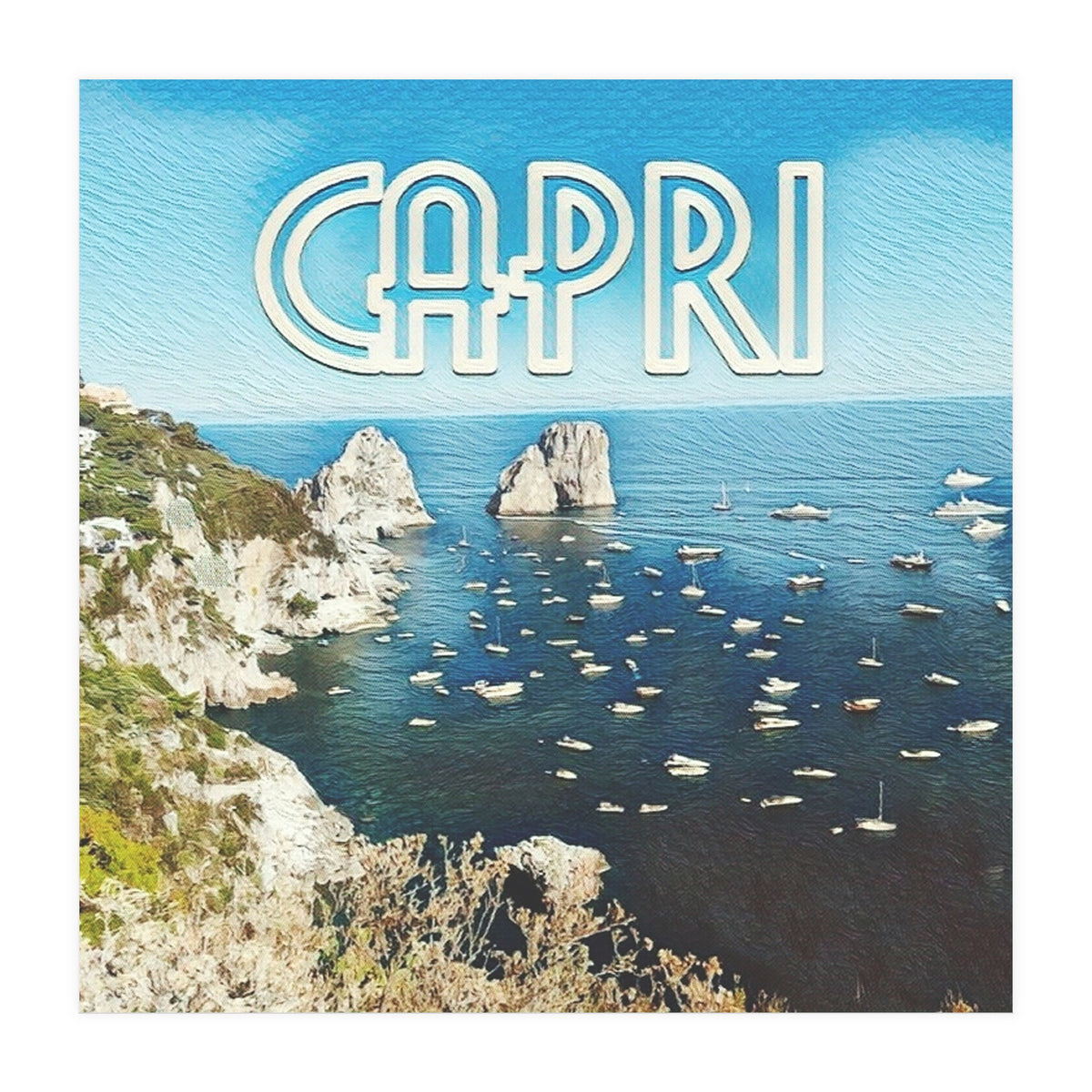 Capri, Italy Vintage Island (Print Only)