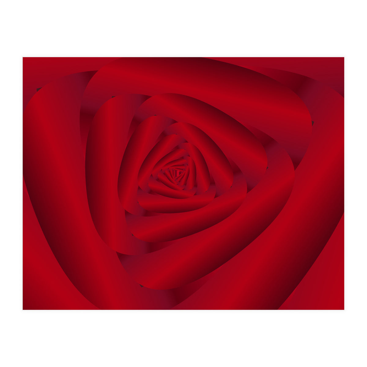 Rose Flower Swirl Art (Print Only)