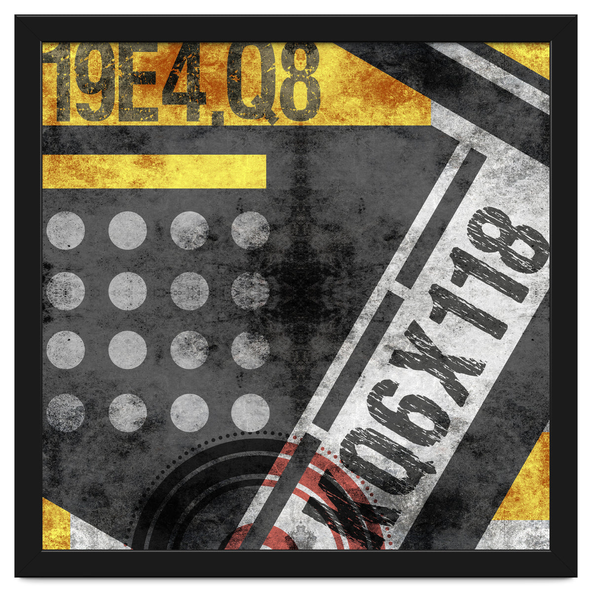 Abstract Industrial Black And Yellow