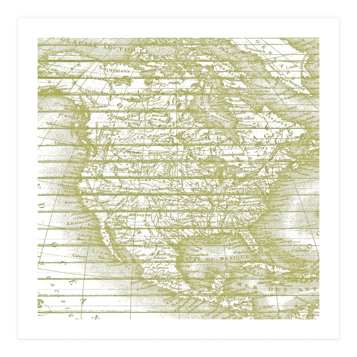 Vintage America`s Map  (Print Only)