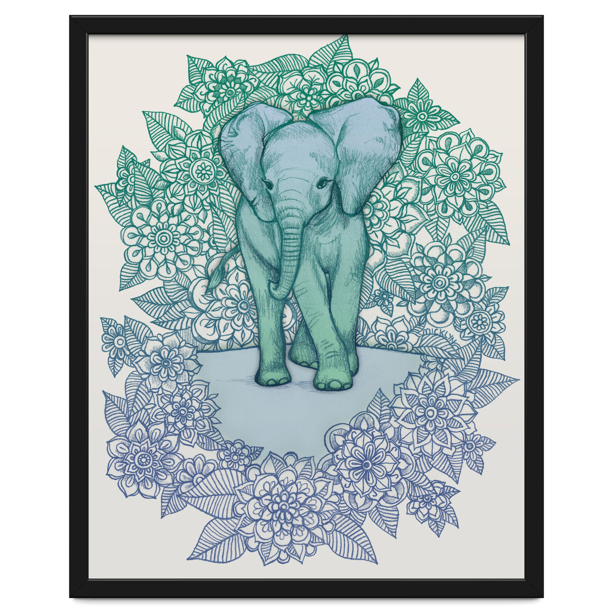 Emerald Elephant in the Lilac Evening