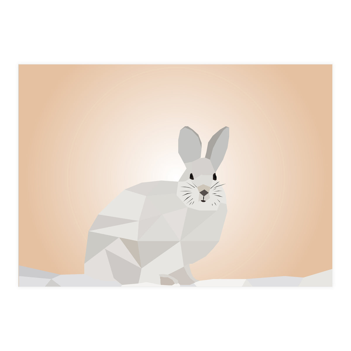 Rabbit Low Poly Art (Print Only)
