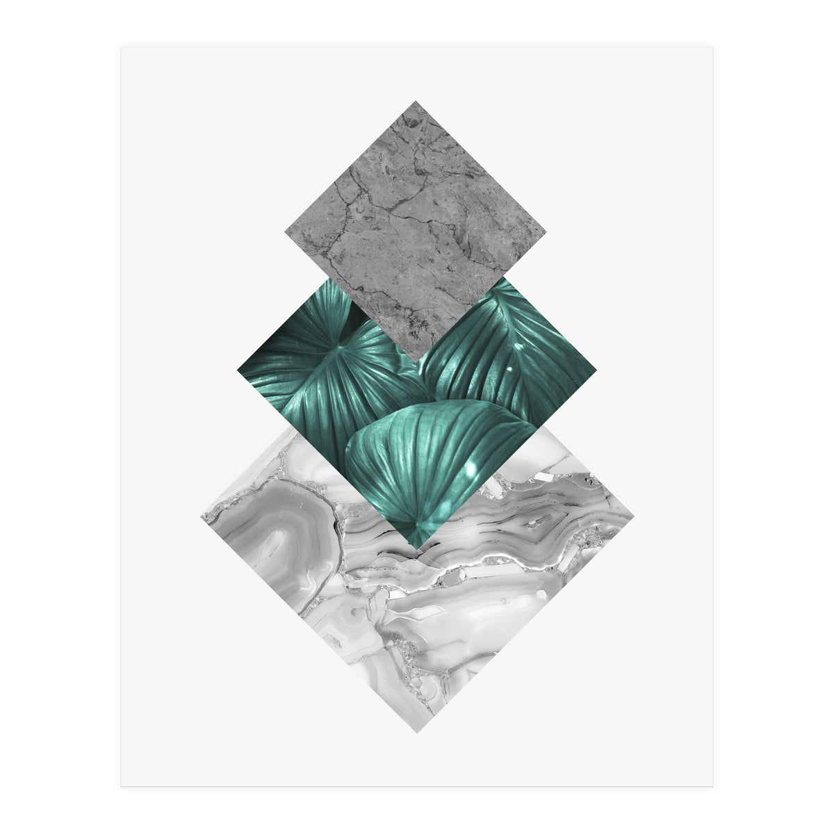 Botanical and geometric V (Print Only)