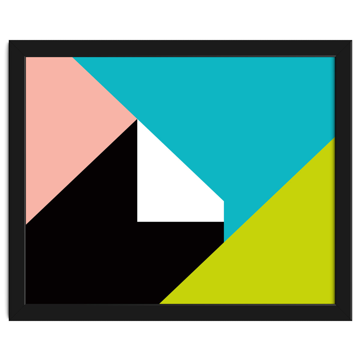 Geometric Shapes No. 266 - pink & lime