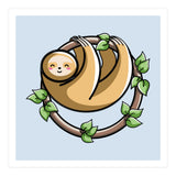 Kawaii Cute Sloth Circle (Print Only) thumbnail