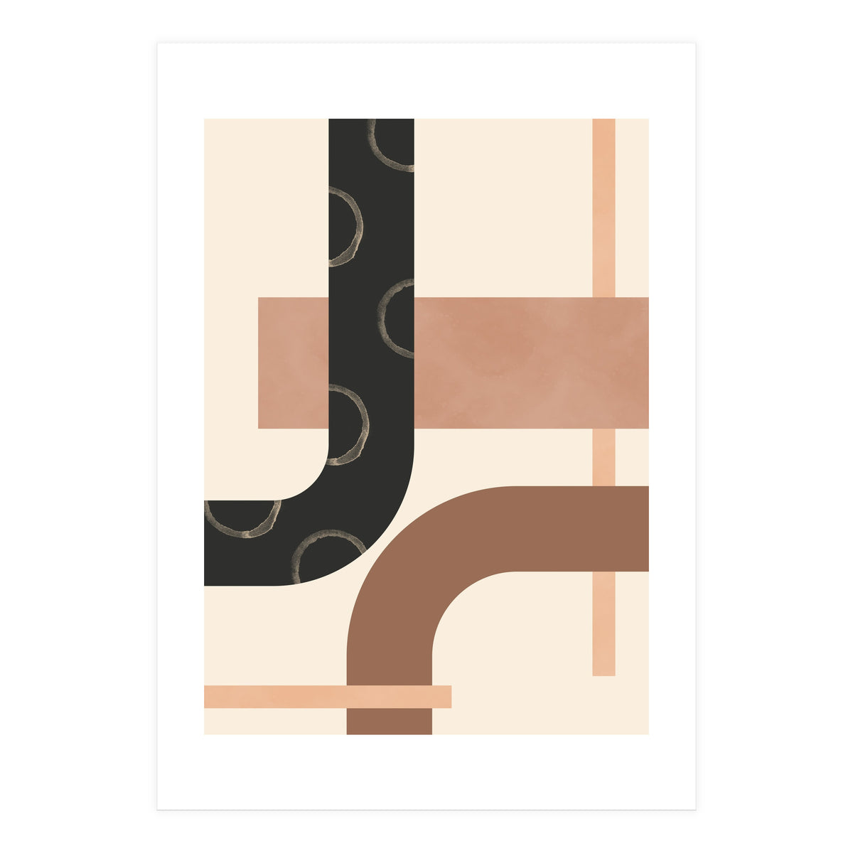 Mid Century Lines Geometric Lines (Print Only)